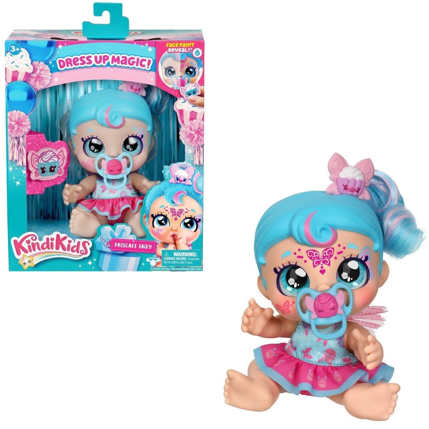 Kindi Kids - Baby Patticake fairy - Dress Toddler face Paint Reveal Doll Unicorn Play Fun