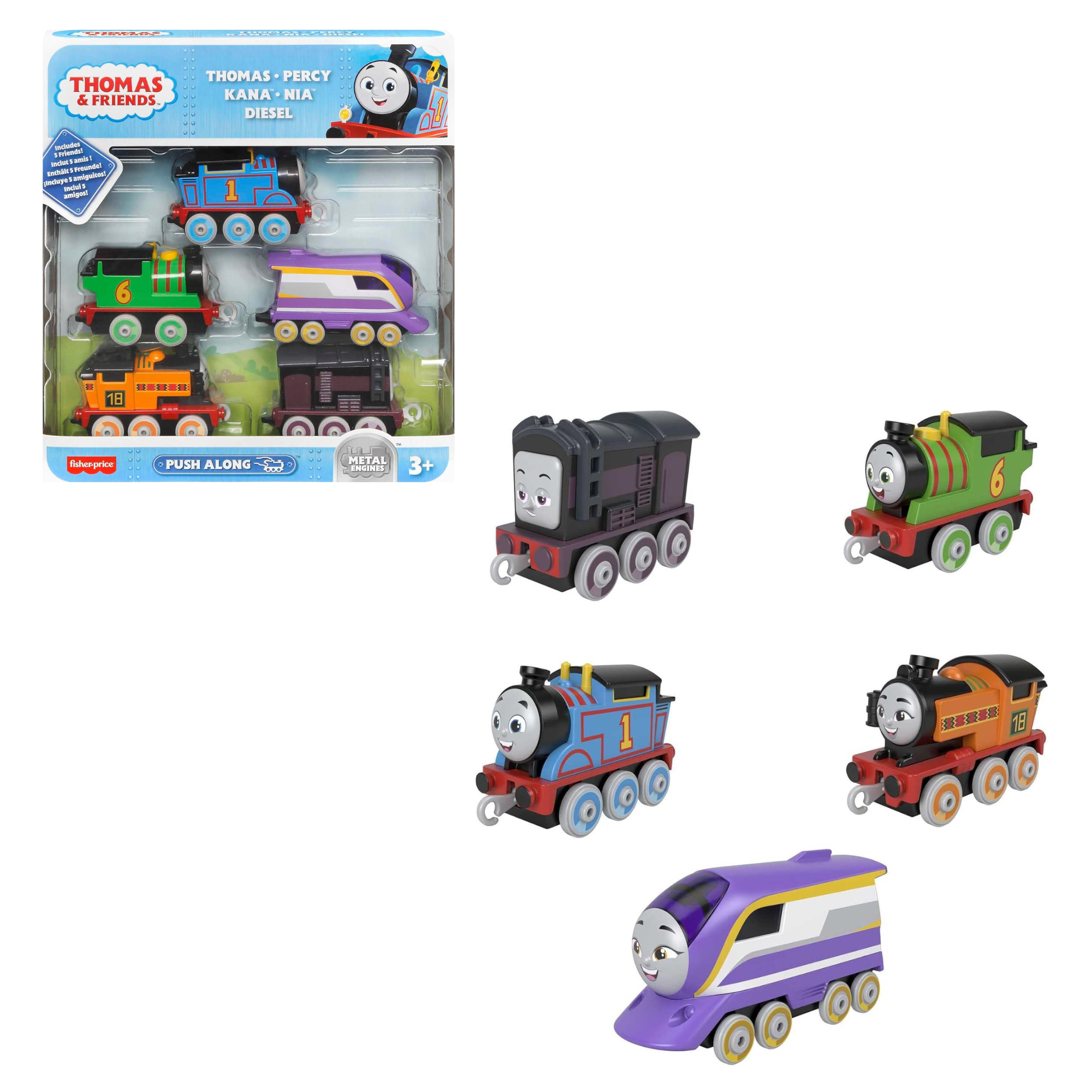 Thomas & Friends Adventures Engine Pack Push-Along Toy Trains Ages 3+