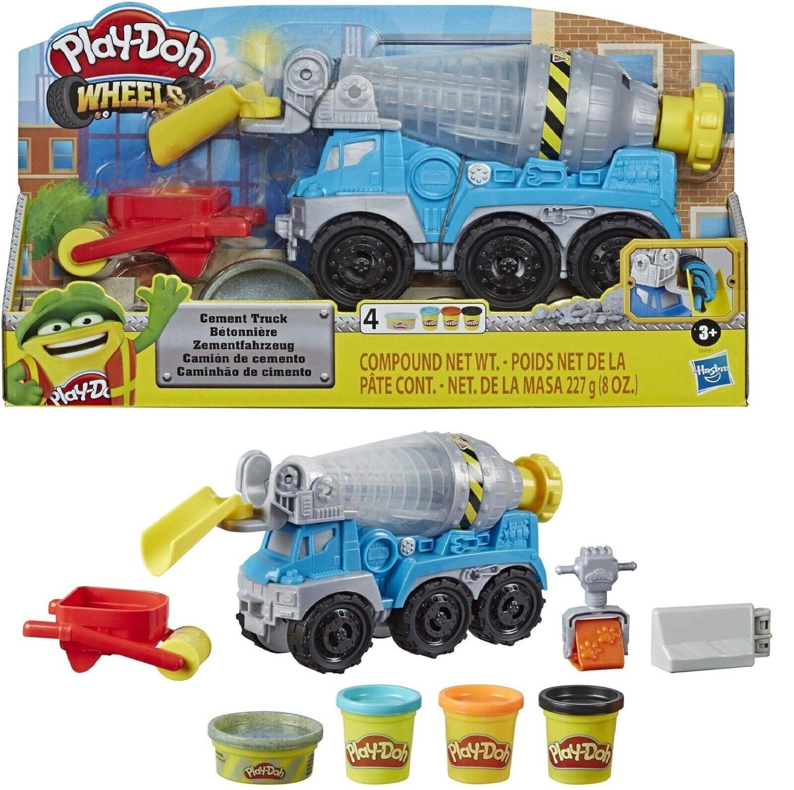 Play-Doh Wheels Cement Truck with 4 tubs of Non Toxic Dough Playdoh New Toy