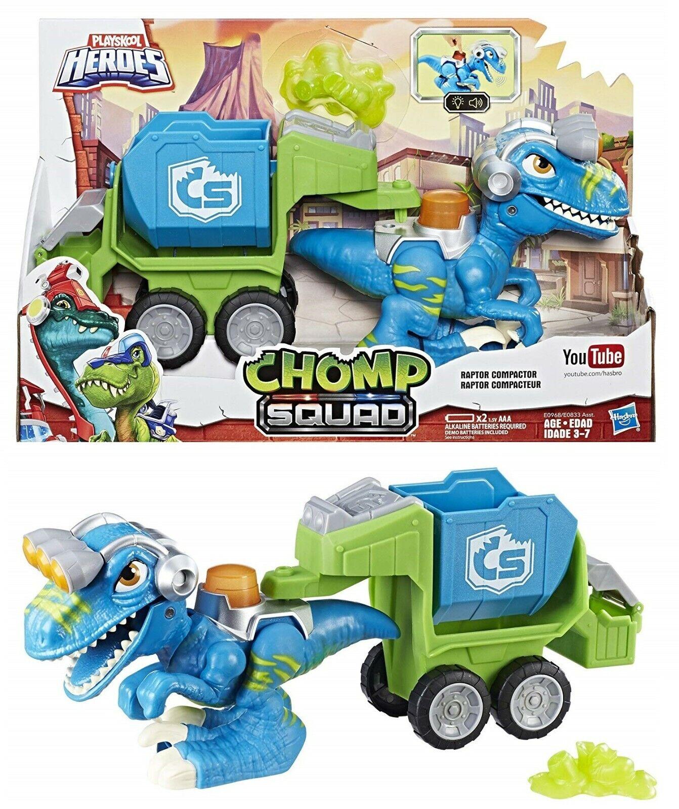 Playskool Heroes Chomp Squa- Raptor Compactor- Ages 3+ Dinosaur