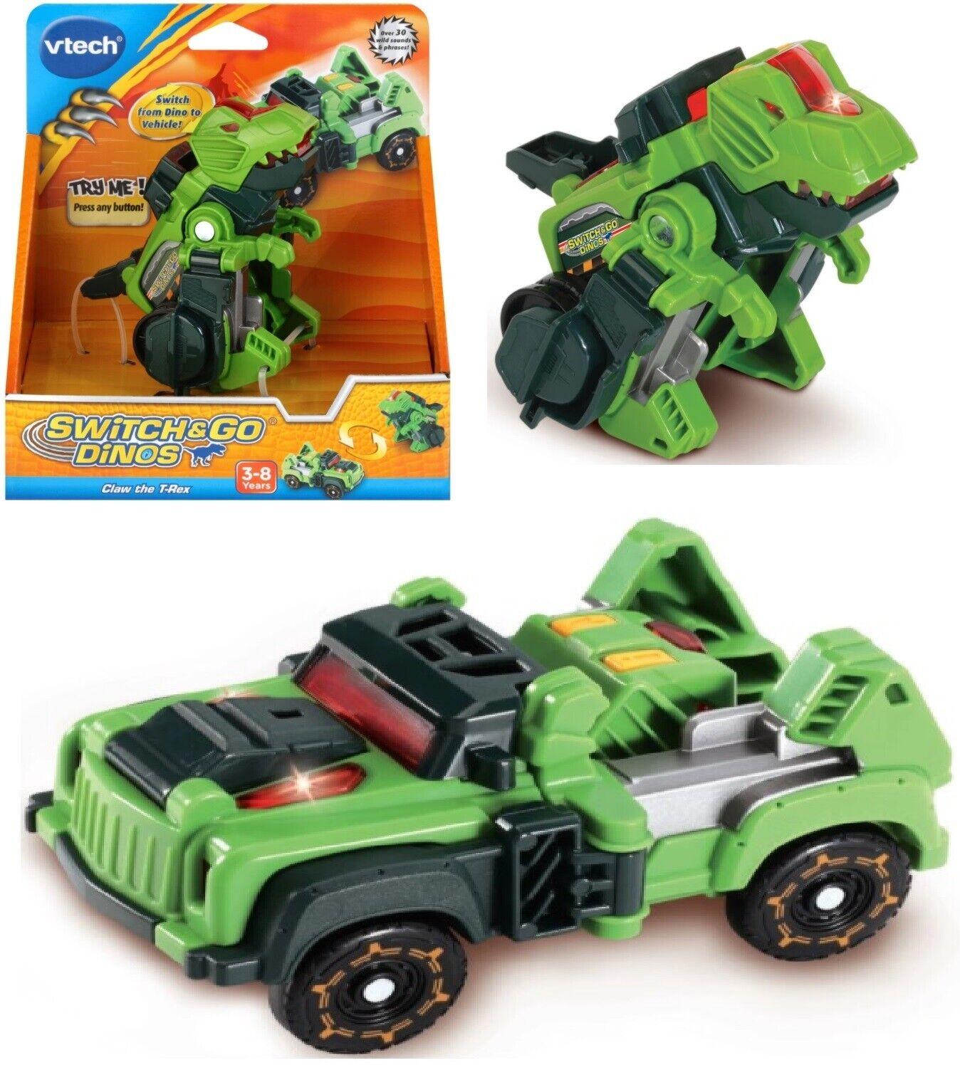 Vtech Switch & Go Dinos-Claw the T-rex-Ages 3+ Toy dino Car transformer