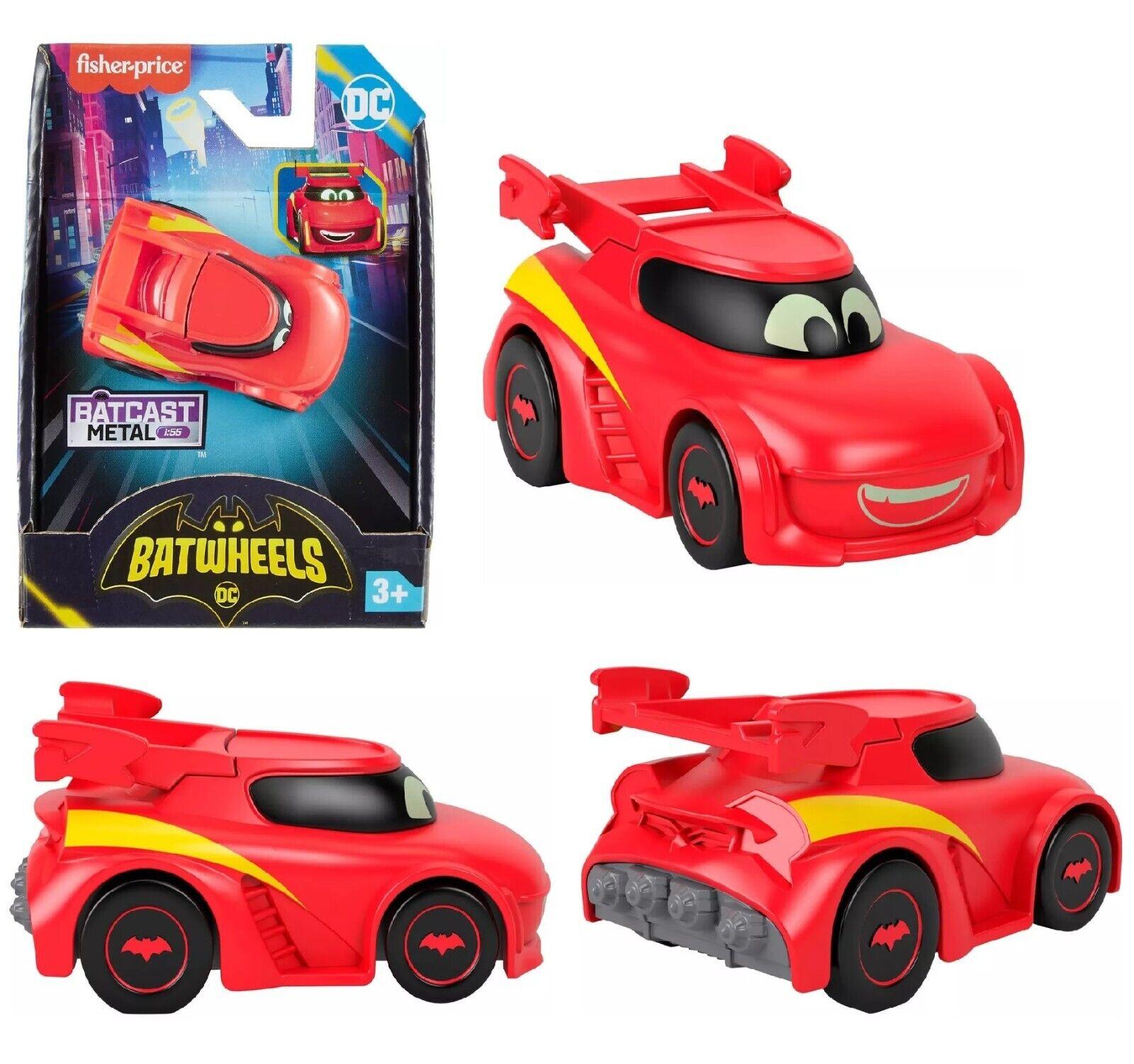 Fisher-Price DC Batwheels Metal Diecast 1:55 Scale Redbird Racecar Cars Batcave Batman