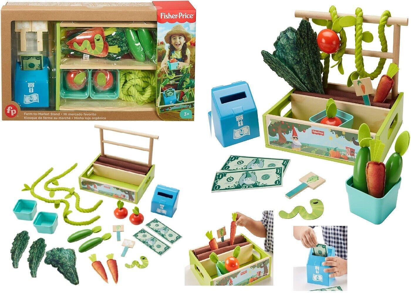 Fisher Price Farm to Market Stand Ages 3+ Toy Garden Plant Grow Vine Food Veggie