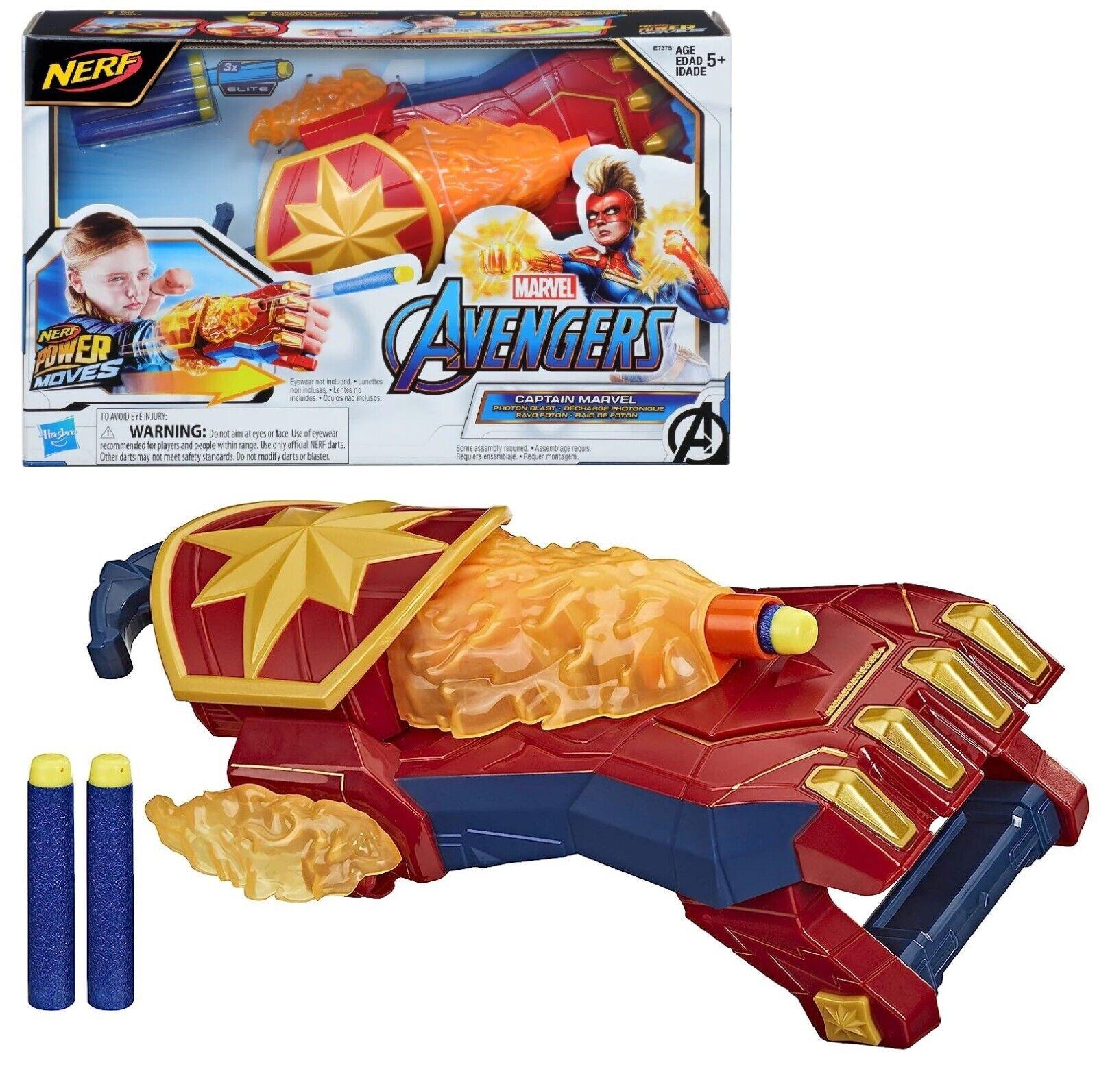 Marvel Avengers Nerf Power Moves Captain Marvel Nerf Dart Lauching Photon Blast