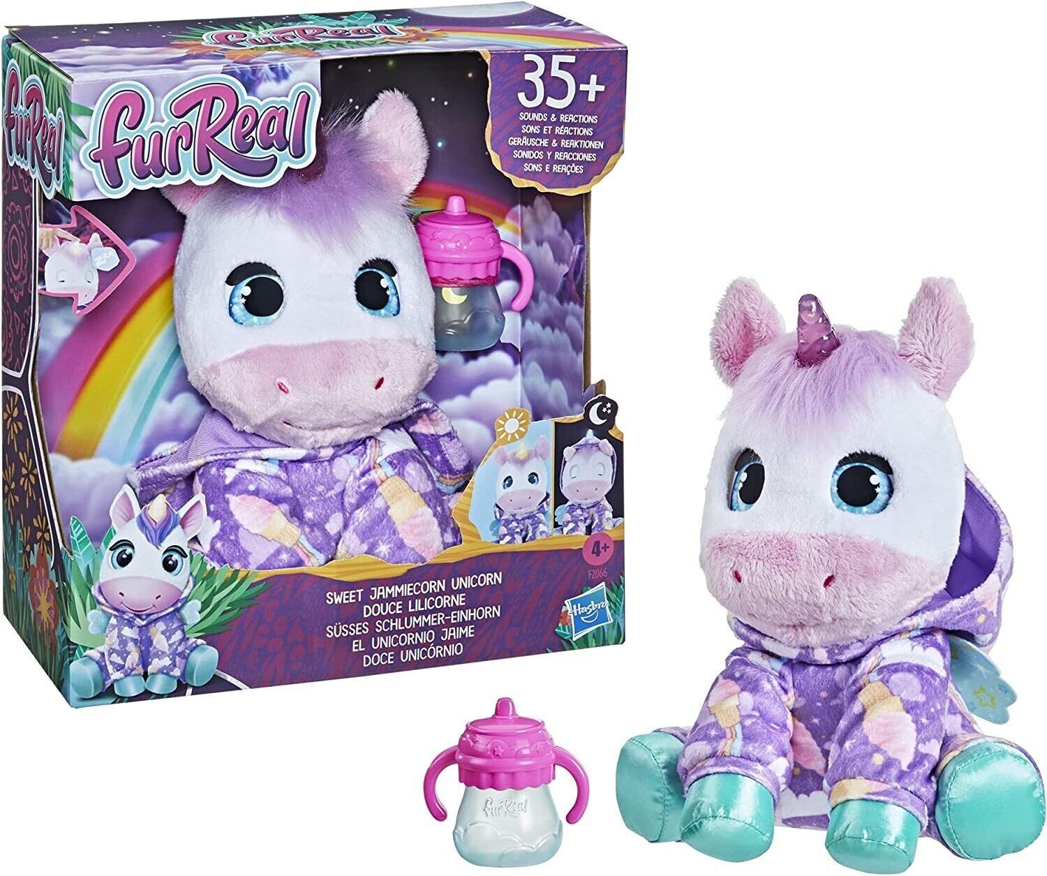 Hasbro furReal Sweet Jammiecorn Unicorn Light-Up Toy with 35+ Sounds Pet Play