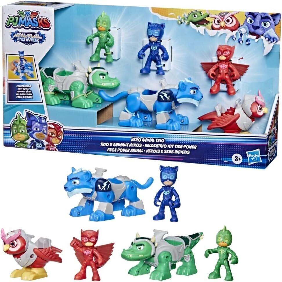 PJ Masks Animal Power Hero Animal Trio Preschool Toy Action Figure and Vehicle