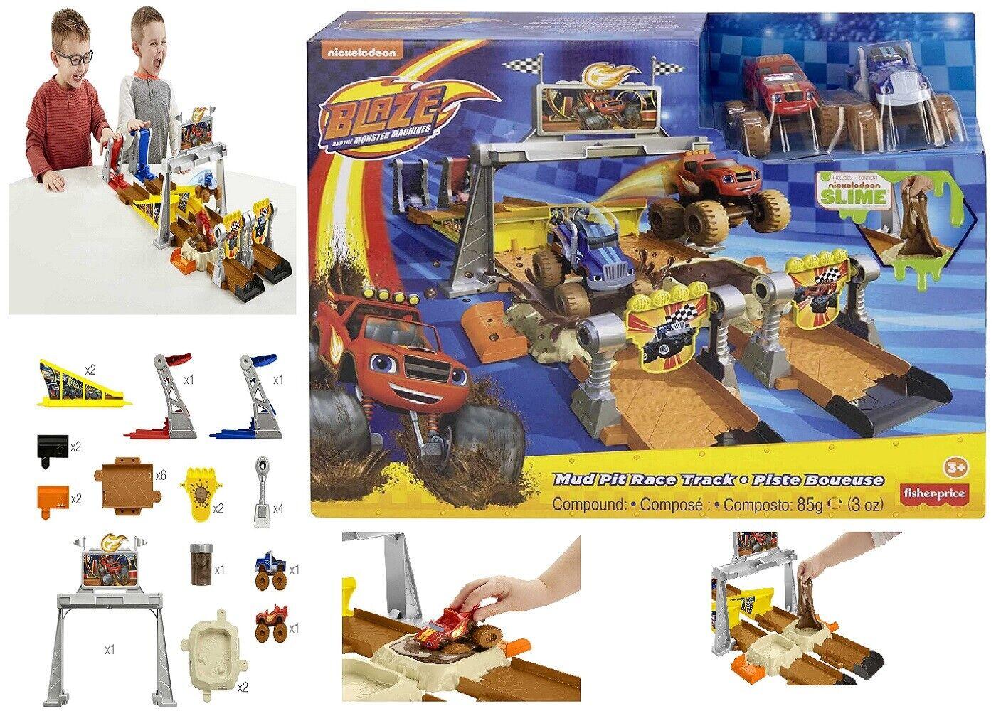 Fisher Price Blaze and Monster Machines Mud Pit Race Track Ages 3+ Toy Car Play