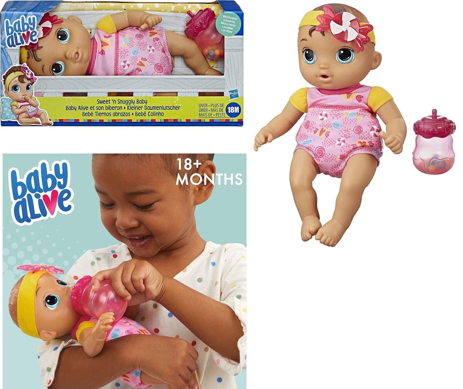 Baby Alive Doll Sweet N Snuggly Soft Baby Doll Incl Bottle Ages 2+ Toy Candy Fun