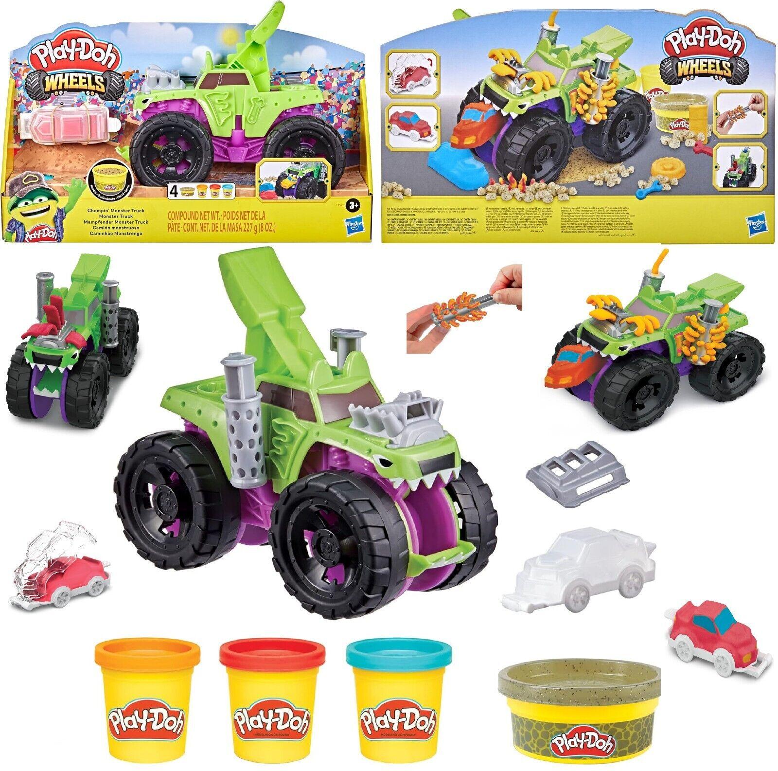 Play-Doh Wheels Chompin Monster Truck Jaw Crushing Action Car Mold New Toy Play