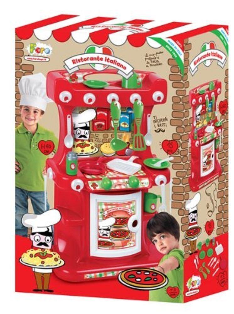 Large Kitchen Set Pretend Play Cooking Toy Faro Restaurant Italian Chef 3+ Girls