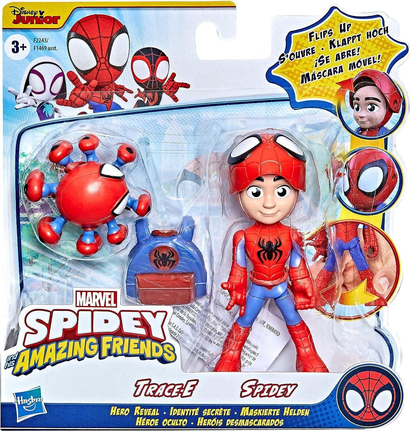 Marvel -Spidey & trace-His Amazing Friends Hero Reveal 2-Pack Ages 3+ Spiderman Hulk