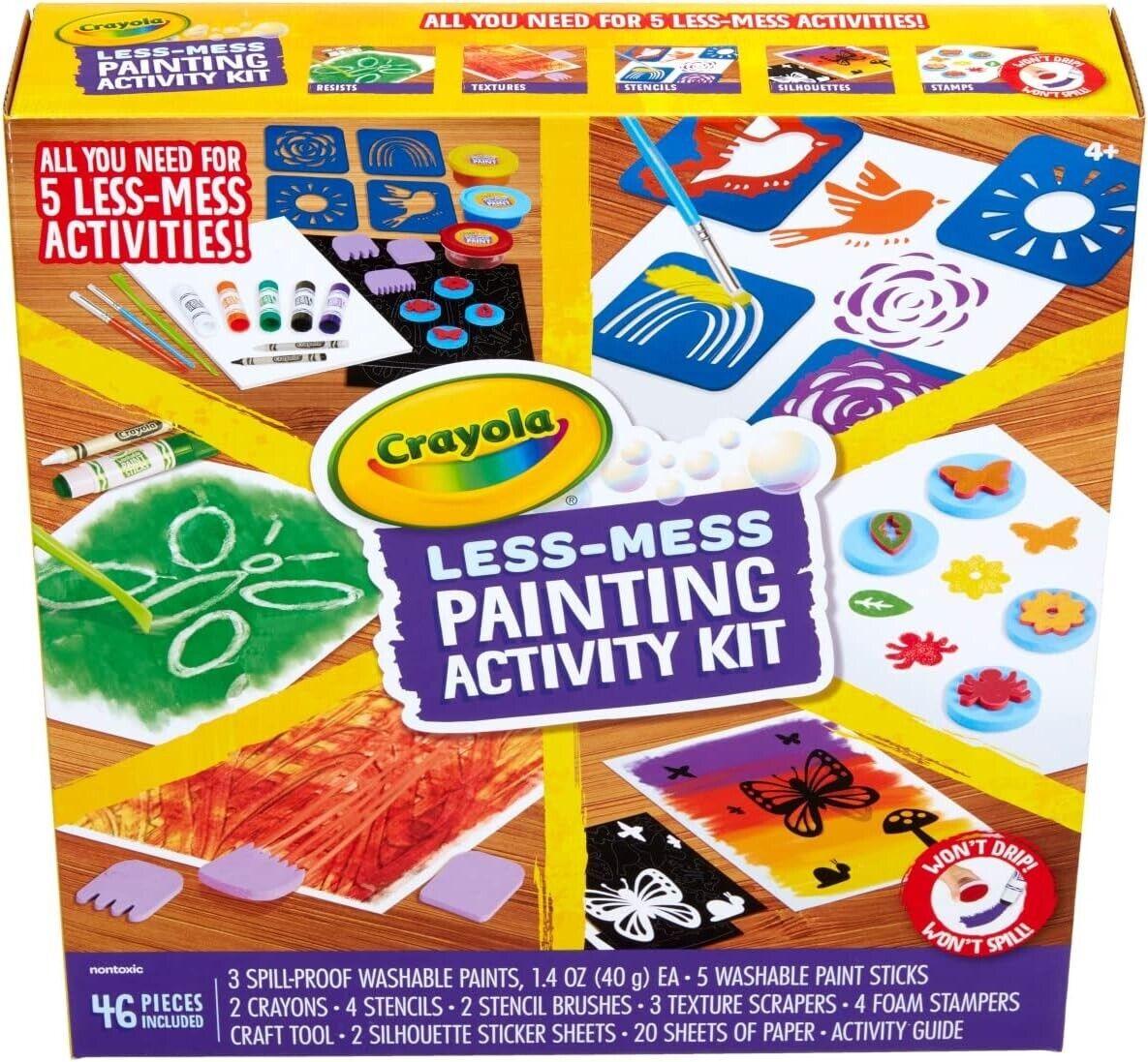 Crayola Less Mess Painting Activity Kit 5 Activities Washable Spill Proof Make