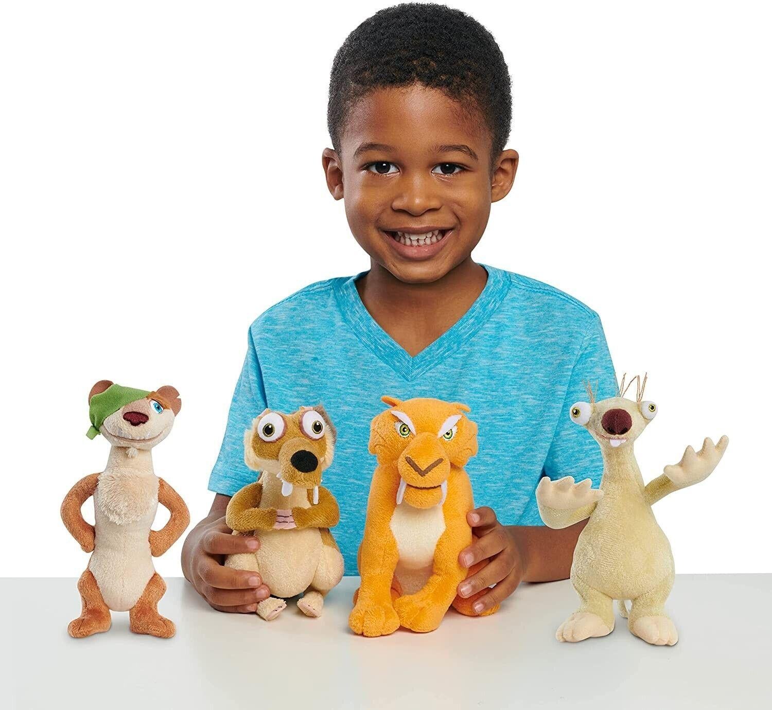 Just Play Age Collector Plush Set Ice Age 4 Bean Plush Soft Multi-Color 7 inches
