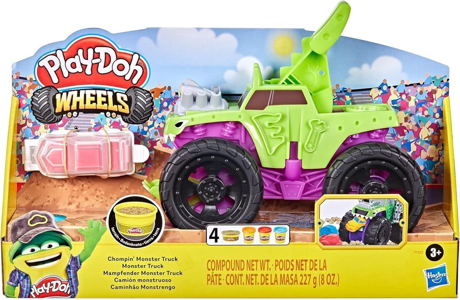 Play-Doh Wheels Chompin Monster Truck Jaw Crushing Action Car Mold New Toy Play