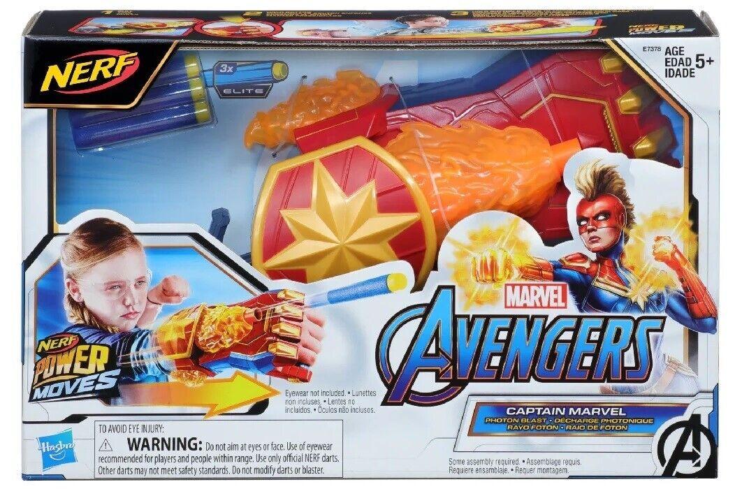 Marvel Avengers Nerf Power Moves Captain Marvel Nerf Dart Lauching Photon Blast