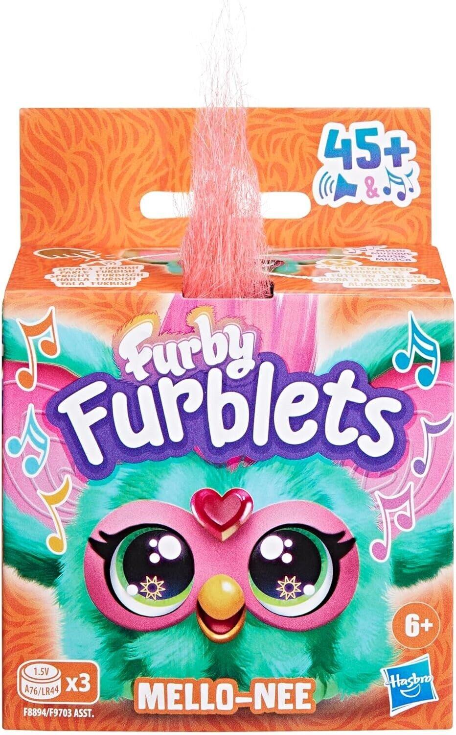 Furby Furblets Mini Electronic Plush Toy Assorted Ages 6+ New Toy 45+ Sounds - Mello-Nee