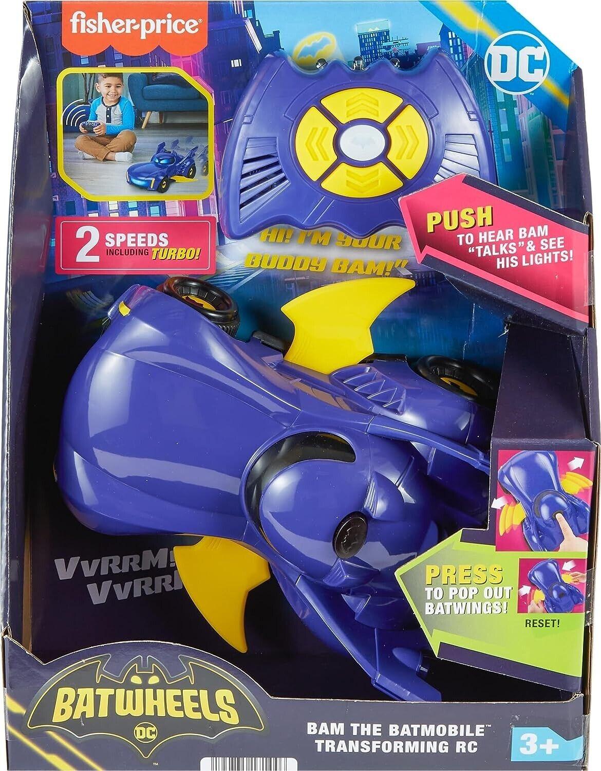 Fisher Price DC Batwheels Remote Control Car Bam Batmobile Transforming RC Race