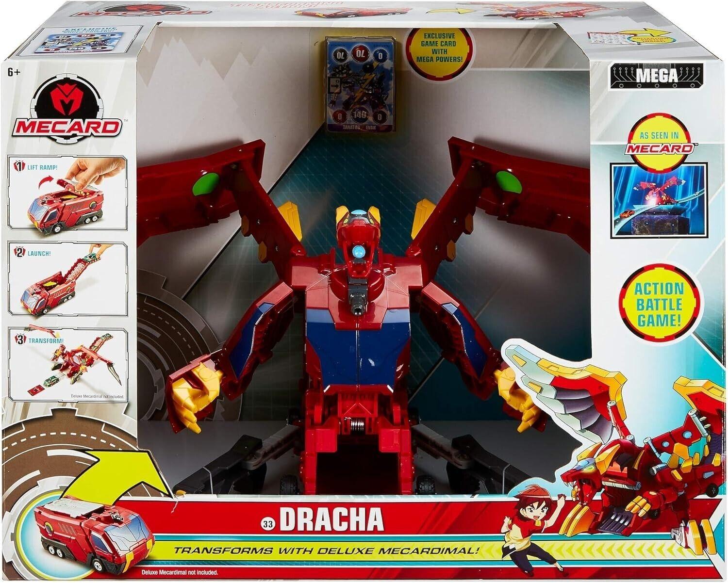 Turning MeCard Mega Drakona Mecardimal Figure Ages 6+ New Toy Dragon Car Race