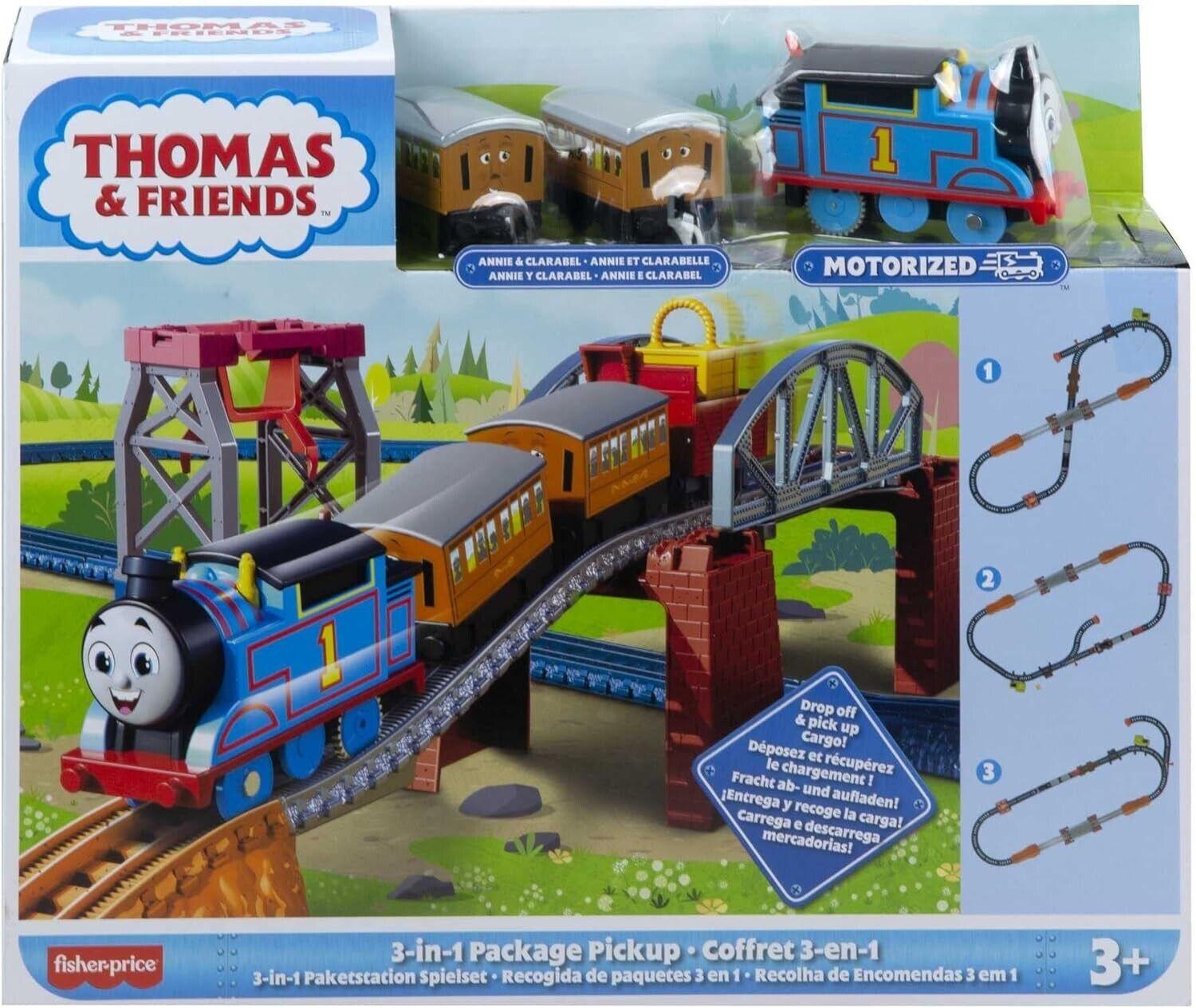 Fisher Price Thomas 3-in-1 Package Pickup Train Track Motorised New Toy Race Fun