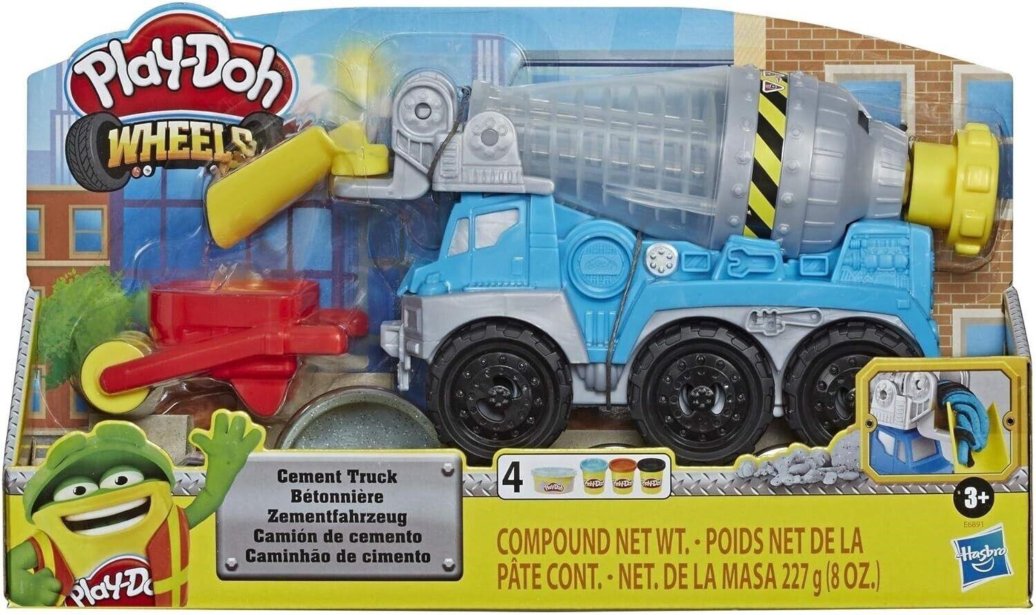 Play-Doh Wheels Cement Truck with 4 tubs of Non Toxic Dough Playdoh New Toy