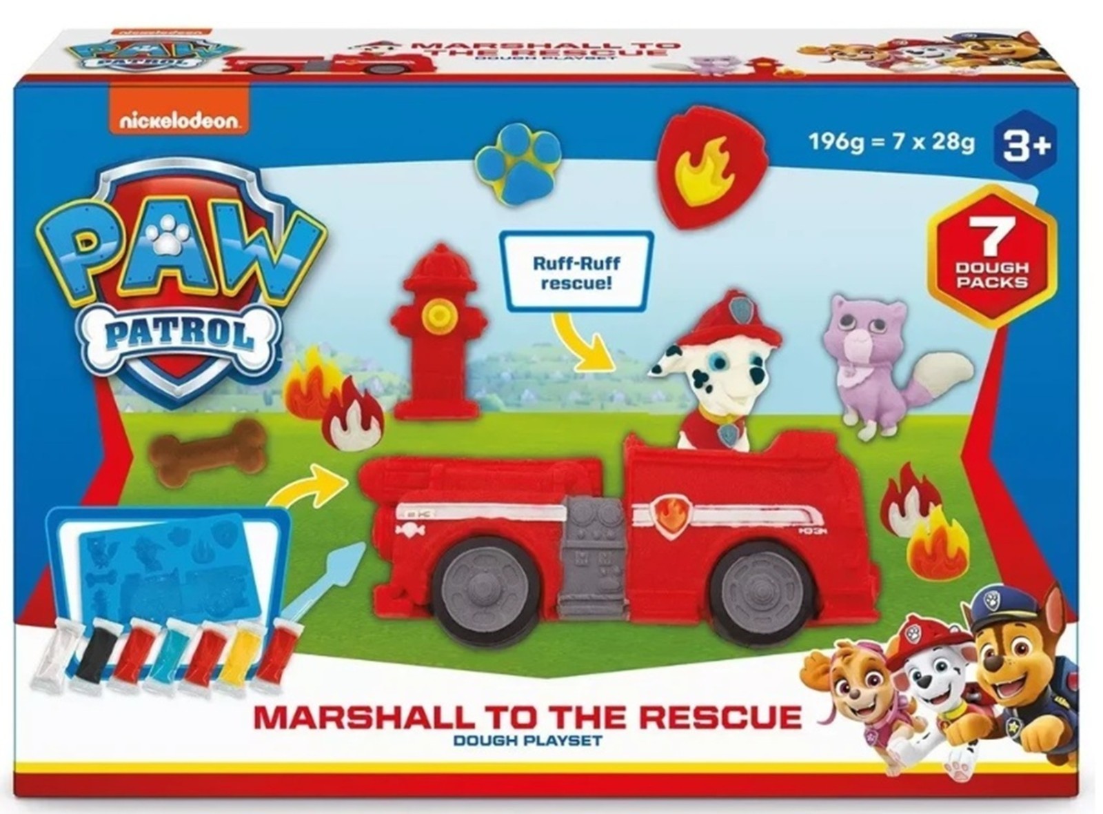 Paw Patrol Rescue Dough Playset Marshall Chase Ages 3+ New Toy Play