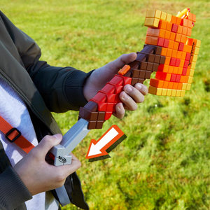 Nerf Minecraft Firebrand Axe Blaster 3 Dart Capacity Edge Ages 8 Plus Play Kids