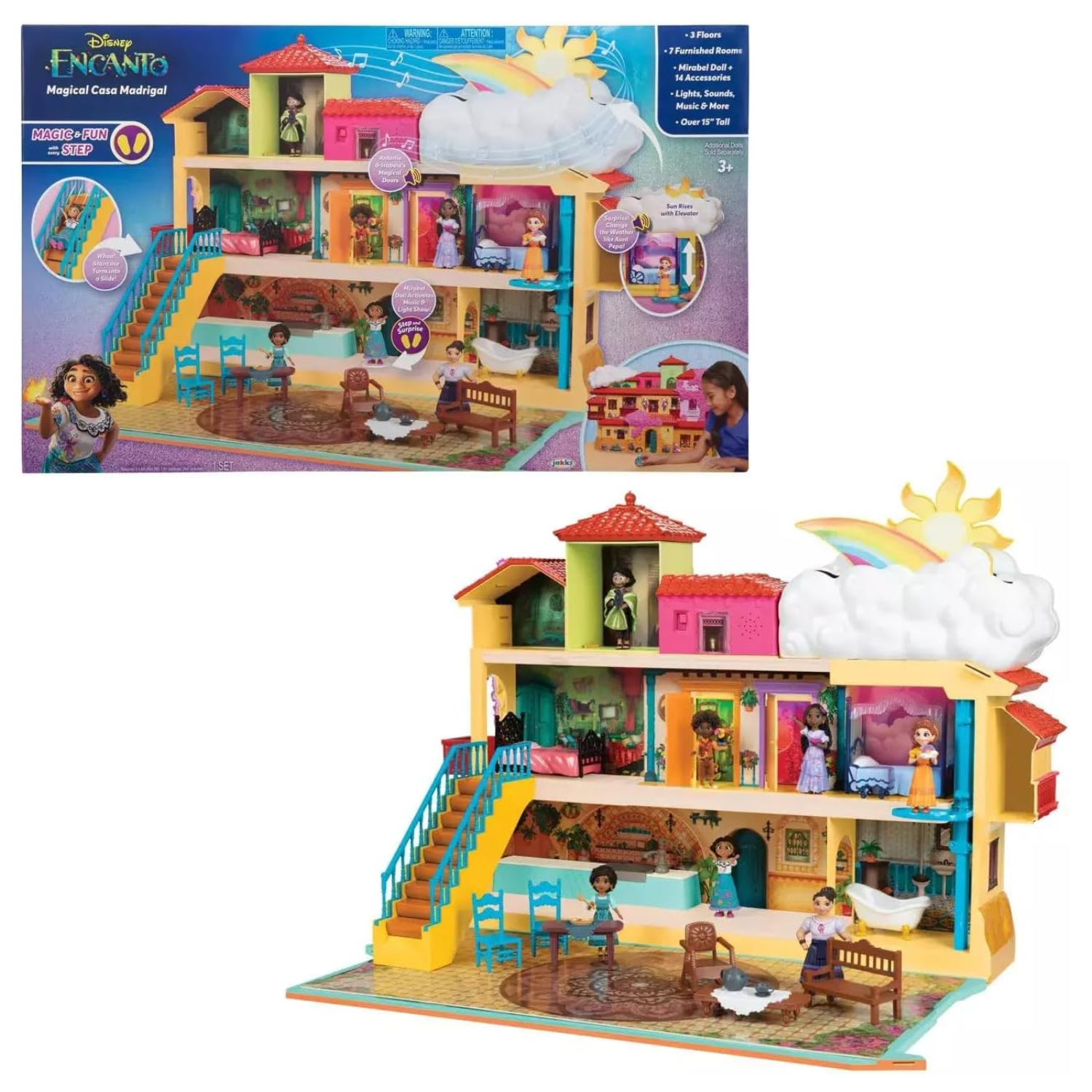 Encanto Magical Jakks Pacific Casa Madrigal Dollhouse Playset Lights Sound Music