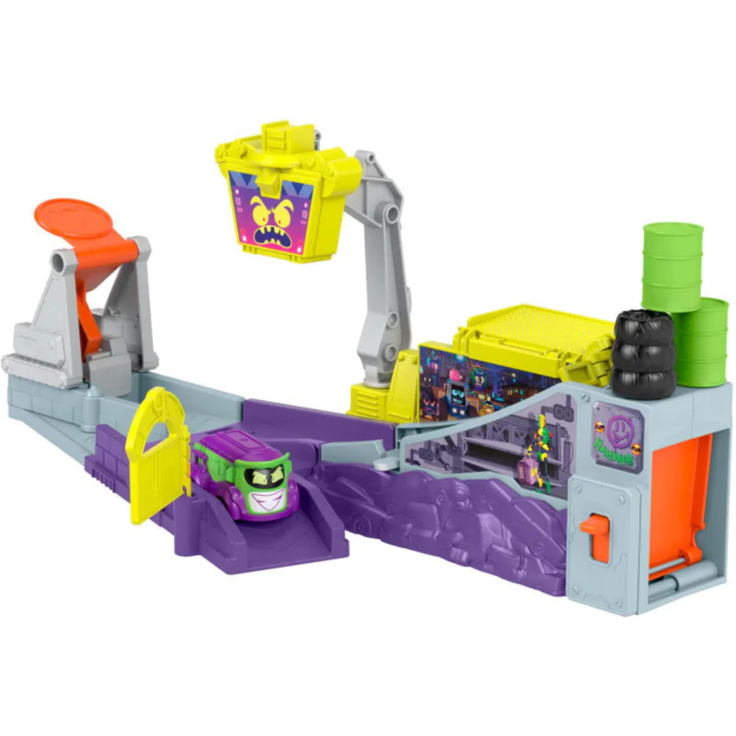 Fisher-Price Triple Launch Scrapyard Playset with Toy Car & Ramp Action 3+