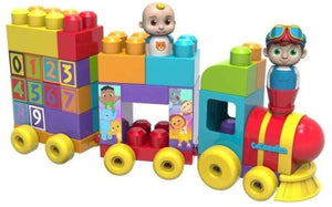 CoComelon Stacking Train 40 Piece Large Building Block Set Includes JJ TomTom