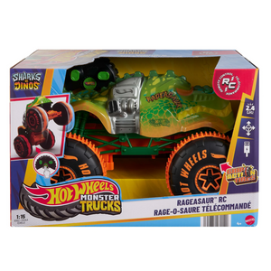 Hot Wheels Monster Truck RC 1:15 Sharks Vs Dinos Rageasaur New Toy