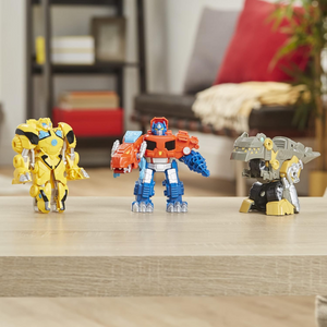 Transformers 3-Pack Optimus Prime Bumblebee Grimlock Robot Dinosaur New Toy