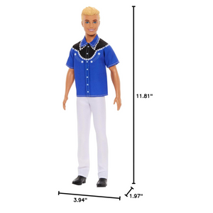 Barbie Fashionistas Ken Doll #226 Blonde Hair Western Outfit Pants Boots Toy 3+