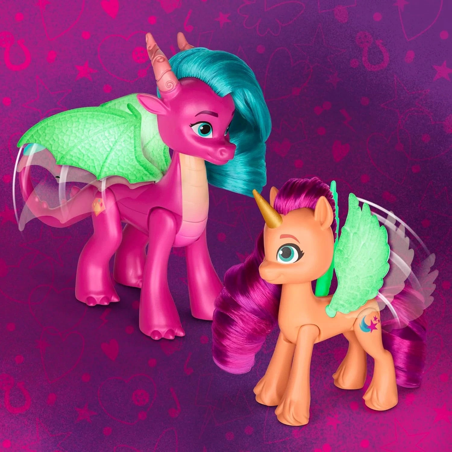 My Little Pony Dragon Light Reveal Glow in Dark Figures 3-Pack Toys Ages 4+