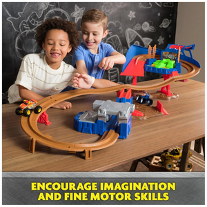 Monster Jam Supercharge Speedway Playset with Megalodon & El Toro Loco Trucks