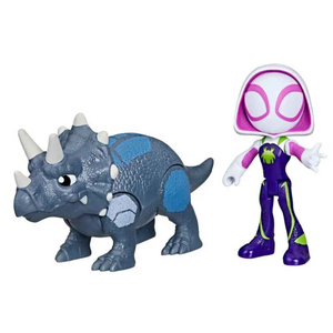 Spidey and Friends Dino Webs New Toy Ghost Spider and Rhino Dino