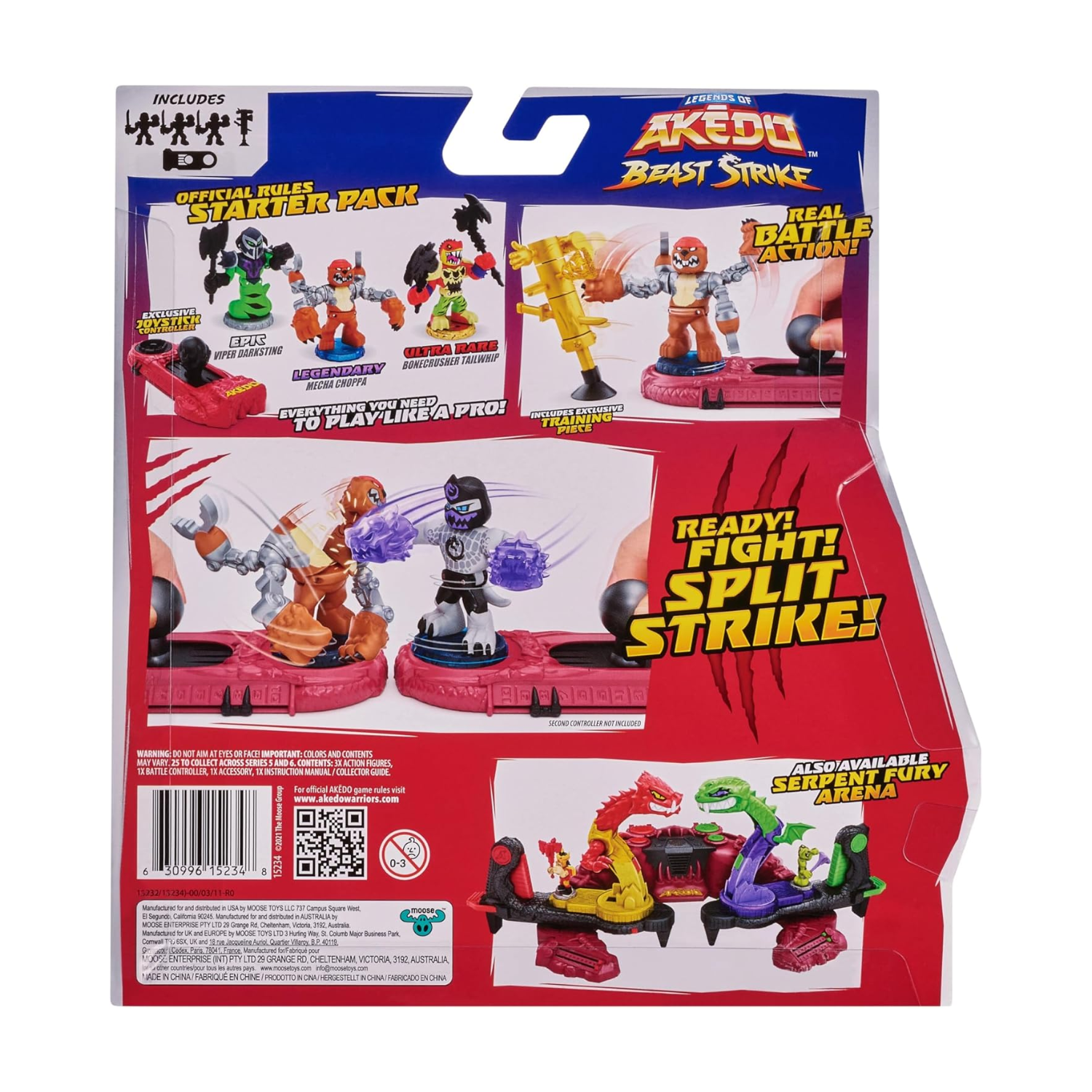 Legends of Akedo Beast Strike Claw Starter Pack 3 Warriors Controller Age 6+