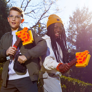 Nerf Minecraft Firebrand Axe Blaster 3 Dart Capacity Edge Ages 8 Plus Play Kids