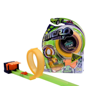 Micro Wheels Stunt Pack Mini Racing Car Set Assorted Race Fast Loop Track Gift