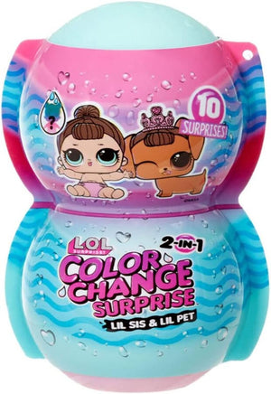 L.O.L. Surprise 2-in-1 Sister Colour Change Dolls with Pet & 10 Surprises Doll