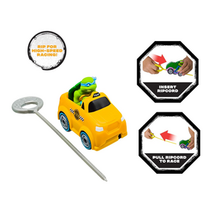 Teenage Mutant Ninja Turtles TMNT Leonardo Rad Rip Racers Car New Toy