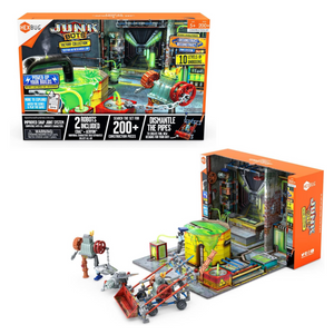 HEXBUG Junkbots Power Sub Station Factory Playset 200+ Build Parts 2 Robots 5+