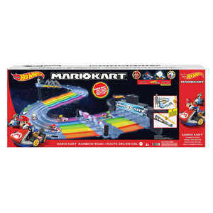 Hot Wheels Mario Kart Rainbow Road Raceway 8-Foot Track Lights and Sounds
