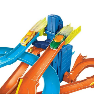 Hot Wheels Auto Lift Expressway Playset Motorized Elevators Toy Car Track 5+