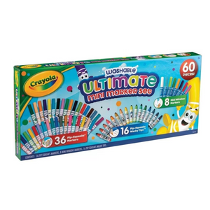 Crayola Washable Ultimate Mini Marker Set Paint Colours Play Crayons Wacky Tips