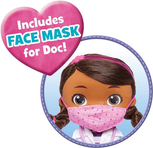 Disney Junior Doc McStuffins Wash Your Hands Doll With Mask and Accessories Play