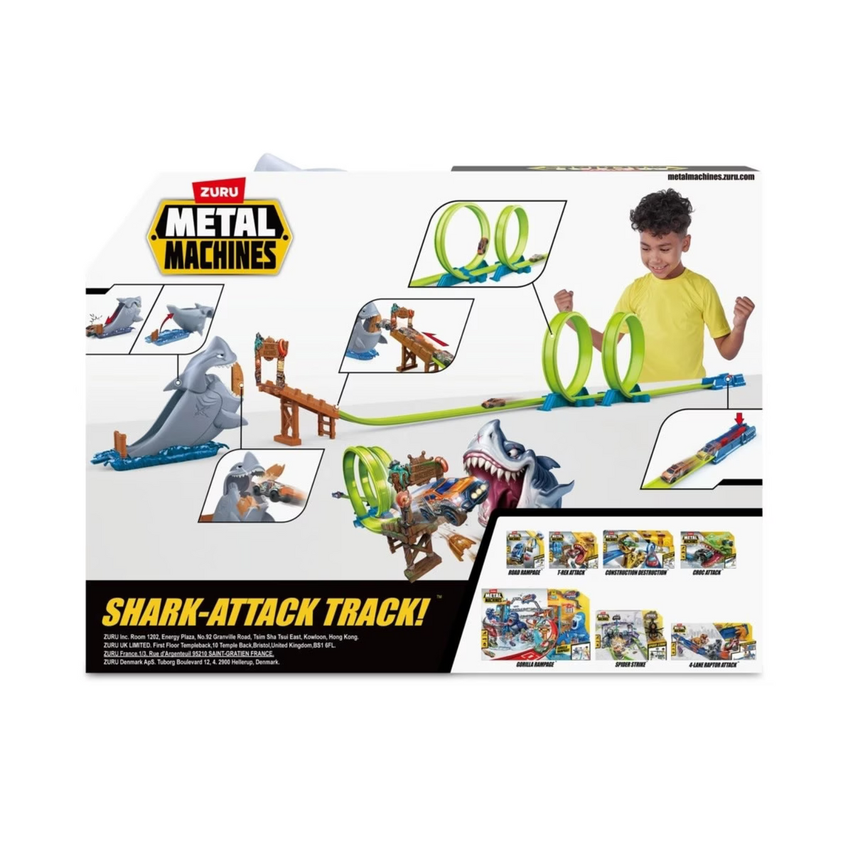 Zuru Metal Machines Shark Attack Track With Mini Race Car New Toy
