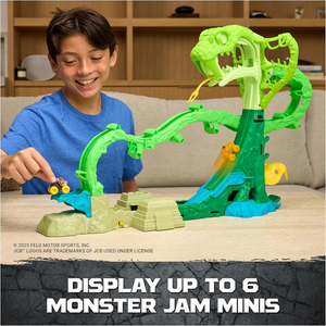 Monster Jam Mini Jams Cobra Crazy Escape Motorised Playset Loop Track 2 Trucks