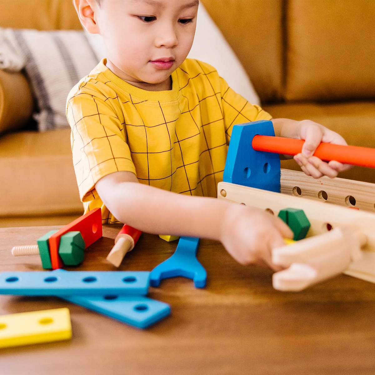 Melissa and Doug Take-Along Tool Kit Wooden Construction 24 Pieces New Toy