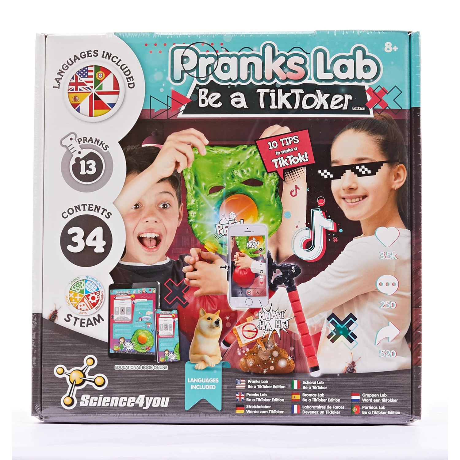 Science4you Science Pranks Lab Be a TikToker TikTok Edition Prank Project Card
