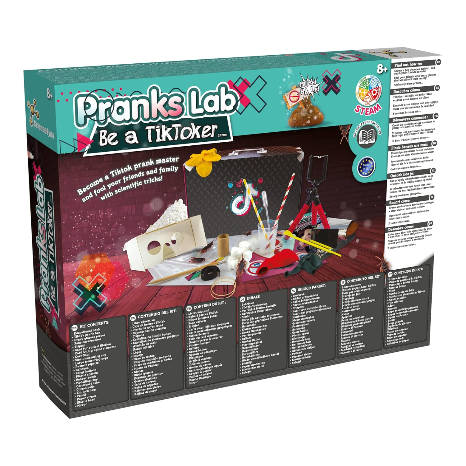 Science4you Science Pranks Lab Be a TikToker TikTok Edition Prank Project Card